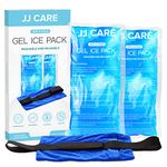 JJ CARE Gel Ice Packs for Injuries | Reusable Gel & Flexible Wrap for Hot Compress & Cold Therapy | 3-Piece Set Gel Ice Pack for Neck, Back, Shoulder, Arm, Wrist, Legs, Knee, Ankle