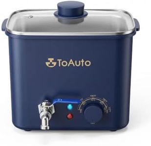 TOAUTO 8Lbs Electric Wax Melter for Candle Making, 4L Candle Wax Melting Pot with Bottom Pour Spout, Adjustable Temperature Control, Fast Heating Wax Heater for DIY, Small Business, AC 120V