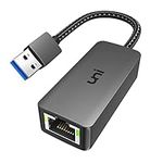 uni USB to Ethernet Adapter, Driver Free USB 3.0 to 100/1000 Gigabit Ethernet LAN Network Adapter, RJ45 Internet Adapter Compatible with MacBook, Surface,Notebook PC with Windows, XP, Vista, Mac/Linux