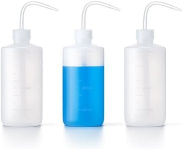 Bright Creations 3-Pack Plastic Squeeze Bottles, Squirt Container with Angle Bent Tip, 16 oz