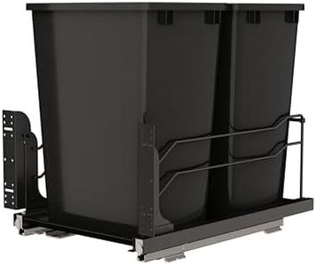 Rev-A-Shelf Double Pullout Trash Can w/Soft-Close Slides, 14.5" Min Opening