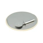 Campingaz pizza stone for the Culinary Modular System with pizza cutter wheel, stainless steel tray for easy application of the food, Ã˜ 30 cm, weight 1.56 kg