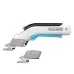 BLACK+DECKER 4V MAX Electric Fabric Scissors, Cordless, USB Rechargeable (BCSC115FF), White