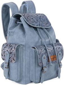 Montana West Wrangler Backpack Purse for Women Men Western Backpack Floral Tooled Travel Bags