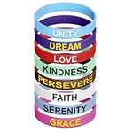 Silicone Wristbands - 8 Pack Fun an