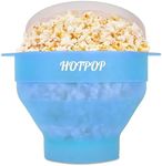 The Original Hotpop Microwave Popcorn Popper, Silicone Popcorn Maker, Collapsible Bowl BPA-Free and Dishwasher Safe- 20 Colors Available (Transparent Fresh Mint)