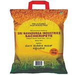 Sri Navadurga Industries Pre-Cleaned Kaje Boiled Rice | Brown Rice | Pack of 5 Kg | Mangalore Special Rice | Natural & Healthy for Everyday Use