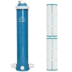 200Sq. Ft Filter Area Inground Pool Filter System,Cartridge Pool Filter Tanks & Elements for Above Ground,Portable Above Ground Pool Filter System with 2 Water Pipe Joint