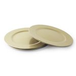 Cheerful Bargains 33cm Set of 4 Gold Sparkly Charger Plates Set - Protects Table from Hot Dishes & Spillages, Glamorous Focal Point for Parties, Suitable for Candles, Decorative Stones Display