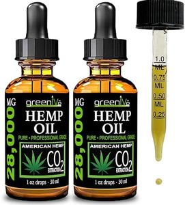 GreenIVe Hemp Drops 28,000mg Organically Grown Pure Hemp Oil Drops Vegan Omegas Natural Potent Results (2 Pack)