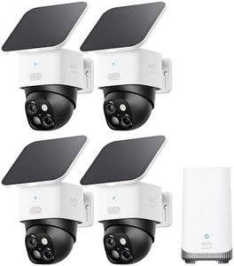 eufy Security SoloCam S340 4-Cam Kit (HomeBase S380), Solar Security Camera, Wireless Outdoor Camera, 360° Pan and Tilt Surveillance, No Blind Spots, 2.4 GHz Wi-Fi, No Monthly Fee