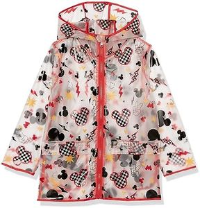 ABG Accessories Boys Rain Coat For Kids - Disney Mickey Mouse Toddler Raincoat For Kids 6-7 Years - Kids Rain Poncho