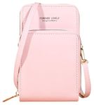 MOCA Girls Women's Touch Screen wallet sling bag for with Mobile Cell Phone holder Pocket Wallet Hand Purse Clutch Crossbody Sling Cell Phone wallet for Women Womens Girls (SJ1211#P, Pink)