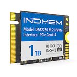 INDMEM 1TB M.2 2230 NVMe SSD - 2230 SSD PCle Gen 4.0x4 Internal Solid State Drive, 3D TLC NAND, Compatible with Steam Deck/Microsoft Surface Pro X Steam Deck GPD Laptop Ultrabook Tablet