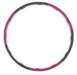 HolaHatha 900G 6 Piece Detachable Weighted Foam Padded Fitness Hula Hoop for Home Workouts, Cardio Exercise, Core Muscle Toning, and Adult Weight Loss