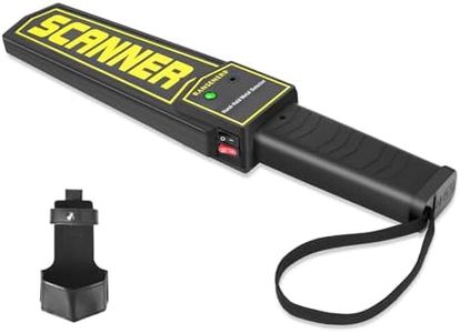 RANSENERS Handheld Metal Detector Wand,Security Wand,Safety Bars, Portable Adjustable Sound & Vibration Alerts, Detects Weapons Knivers Screw (High Sensitivity, Black)