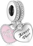 Annmors Best Friends Charm fits Bracelets for Woman-925 Sterling Silver Dangle Pendant Bead,Jewelry Beads Gifts for Women Bracelet&Necklace