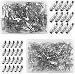 200 Pcs Bar Pins, SourceTon 2 Sizes Locking Pins Brooch Clasp Pin Backs Safety Pin for Name Tags Jewelry Making DIY Crafts Accessories (15mm 25mm)