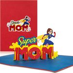 papercrush® Pop-Up Card Super Mom - Funny 3D Birthday Card for the Best Mum in the World – Congratulations Card on Pregnancy, Birth & New Baby – Mother's Day Card from Daughter to the Best Mum Ever