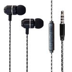 AMPLE® EARPHONES, SONY XPERIA E5, XPERIA E4, XPERIA E3, XPERIA E1, XPERIA E Wired Bass Stereo In-ear Headphone Earphone Headset Earbuds with Remote and Mic Microphone with 3.5mm Jack (BLACK)