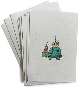 Party Animals Birthday Cards - 24 Turtle Note Cards with Envelopes - Birthday Thank You Cards for Kids