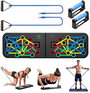 Unipampa Push up Board Pliable, 23 en 1 Planche a Pompe Musculation Multifonction avec Poignées, avec 2 Corde de Traction, Fitness à Domicile, Portable