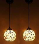 GAUVIK Robin with Bulb Pendant Lamp/Hanging Lamp/Ceiling Light for Bedroom, Living Room, Restaurants, Dining, Coffee Shop, Home and Office. (Pack of 2)