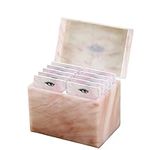 10 Layers Acrylic Eyelash Storage Box, Makeup Eyelashes Extension Close-Packed Display with 10 Pallets, Grafting False Eyelashes Glue Pallet Holder Display Organizer (Marble Pink)