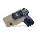 PoLe.Craft Ruger LC9S IWB Holster LC9 Concealed Carry - Ruger LC9 Holster Concealed - Kydex Holster for Ruger LC9 Accessories - IWB Concealed Holster LC9 EC9S LC380 Pistol Case (Tan, Left Hand Draw)