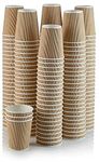 1000 X 12oz Coffee Cups Disposable Paper Cups Kraft Cups Disposable Coffee Cups Tripple Layer Ripple Cups for Hot and Cold Drinks - Straight from Manufacturer Warehouse Deals Ltd