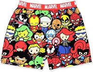 Marvel Kawaii Avengers Superheroes Men's Boxer Lounge Shorts (Small, Red)