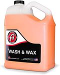 Adam's Wash And Wax (Gallon) - Car Wash Soap Infused With Pure Carnauba Car Wax | Car Cleaning Formula W/Paint Protection | Use In 5 Gallon Bucket Foam Cannon & Foam Gun