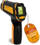 Infrared Thermometer Digital Temperature Gun Laser Meat Thermometer for Cooking, Food, Pizza Ovens, Grilling, Engine, Candy, Laser Griddle, Indoor HVAC Refrigerator Tool -58°F to 1112°F (-50℃~600℃)