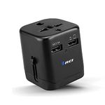 Orei Universal Travel Adapter with 2 USB Ports (2.4A Smart Plug Charging), Multiplug Socket Power Plug for Cell Phones, Tablets, Camera, for Travelers