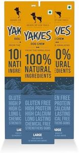 Heads Up For Tails Huft Yakies Organic Dog Chew Bone For All Life Stages (Large 3 Pcs)