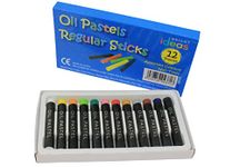 Bright Ideas Regular Oil Pastels - 12 Pack of Assorted Colours Oil Pastels Crayons - Intense Bright Colours - Perfect Oil Pastels for Kids, Artists and Students