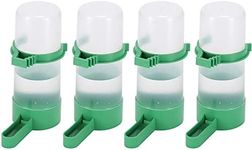 Lamoutor 4Pcs Bird Water Feeder Plastic Drinker Feeder Water Clip for Parrots Budgie Cockatiel Lovebirds