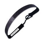 Sweaty Bands Womens Girls Headband - Non-Slip Velvet-Lined Exercise Hairband - Finish Line Charcoal 5/8-Inch