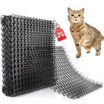 Homarden Cat Repellent for Garden - Cat Scat Mat Set of 10 (41 x 33 cm) with 3 cm Plastic Spikes - Fox Deterrents for Gardens UK - Cat Scratch Deterrent Mat for 4 mt Coverage - Humane Cat Repellent