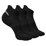 HEELIUM Bamboo Socks For Men | Ankle Length | Odour-Free & Breathable | Padded Base & Anti-Bacterial | 3X Softer Than Cotton Socks, Black