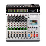 Depusheng AG8 Professional dj mixer 8 channel 99 DSP Echo audio sound mixer with MP3 USB Bluetooth 48V phantom power grouping and 2 AUX interfaces for Recording DJ Stage Karaoke Music Application