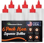 6 pack Plastic Squeeze Bottles for 