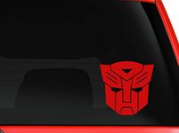 Transformers Autobot mask car truck SUV mac book laptop tool box wall window decal sticker approx. 5.5 inches Red color