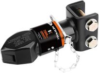 METOWARE 2" Channel-Mount Adjustable Trailer Coupler with Bolts and Nuts, Capacity 7000lbs, Black