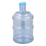 OSKOE 5L Plastic Water Bottle Container Jug Bucket with Crown Cap and Handle Carrying for Purified Water Bucket Home Water Dispenser Blue