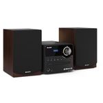 SHARP XL-B517D(BR) 45W Hi-Fi Micro System – Bluetooth 5.0 Stereo with DAB+/FM Radio, CD Player, USB MP3 Playback, 2-Way Wooden Speakers, EQ Sound Modes & Remote Control – Brown
