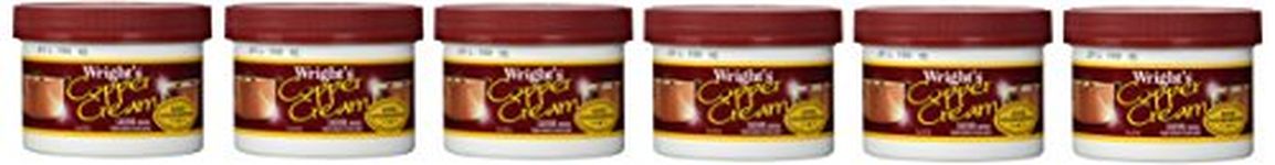 Wright's Copper and Brass Cream Cleaner - 6 Pack - 8 Ounce - Gently Cleans and Removes Tarnish Without Scratching