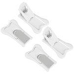 4 PCS Sliding Door Lock for Child Safety - Baby Proof Doors & Closets Childproof Child Safety Locks with No Screws or Drills for Patio, Closet, Shower Sliding Doors, Shutters(White)