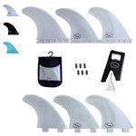 Fiberglass Reinforced Polymer Surfboard Fins - Thruster (3 Fins) FCS or Futures Sizes, Choose Color (White, Futures)