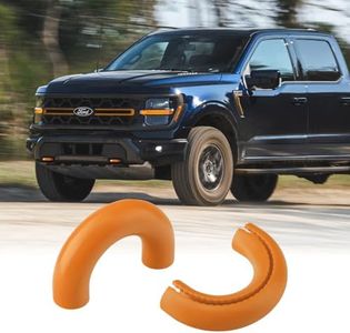 TECHPICCO Tow Hooks Covers for Ford F150 2004-2026 Bronco Base/Big Bend/Outer Banks 2021-2026 Compatible with Toyota Tundra Accessories 2017-2021 (Dark Orange)